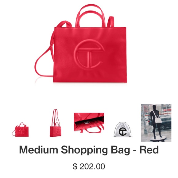 NWT Authentic Telfar Bag Medium Red - Picture 3 of 5